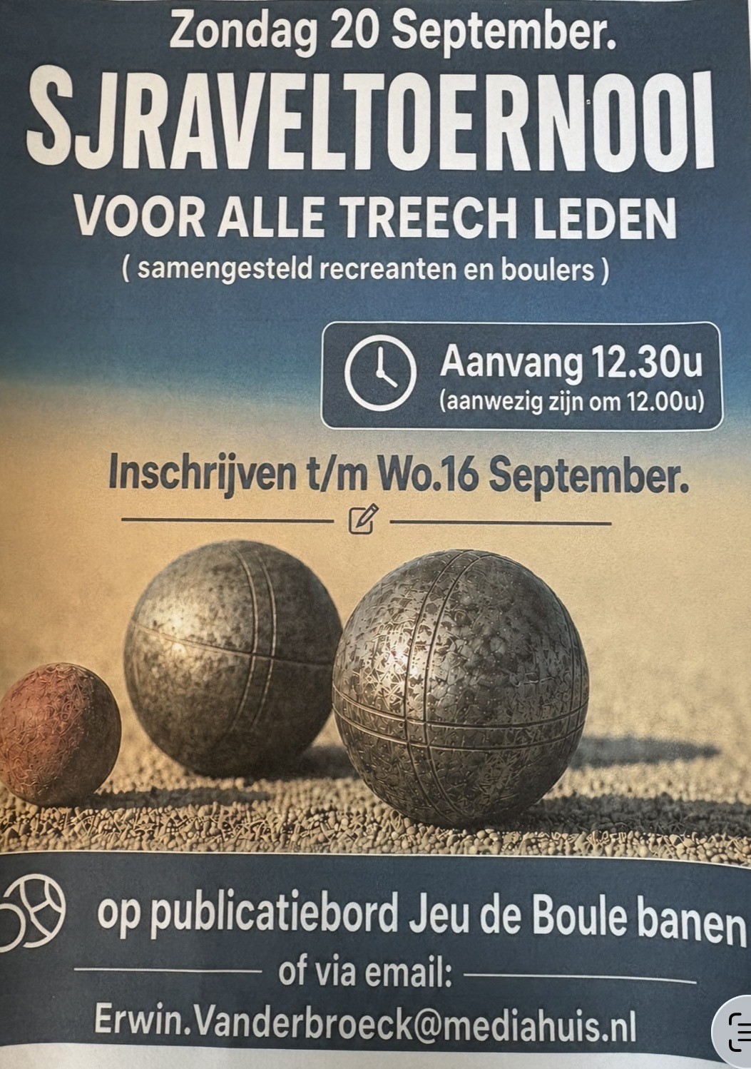 Poster Sjraveltoernooi op zondag 20 september 2026